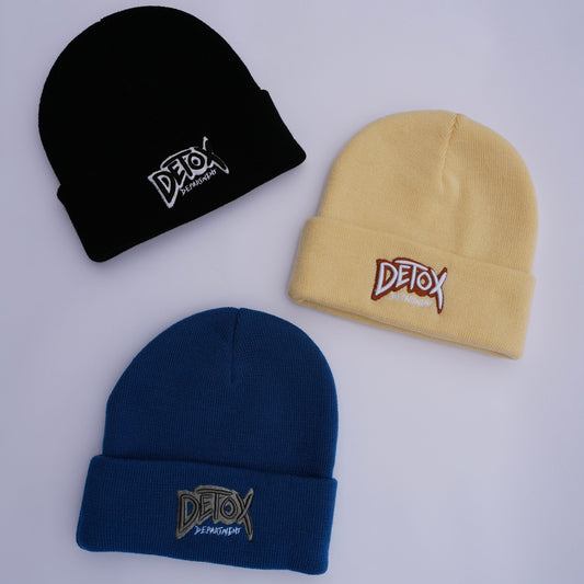 “DETOX” logo beanies